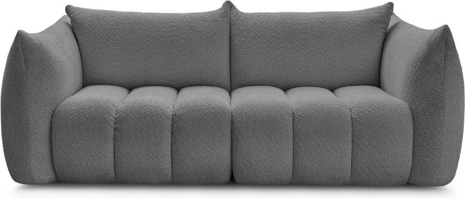 Szara sofa z materiału bouclé 234 cm Azra – Bobochic Paris