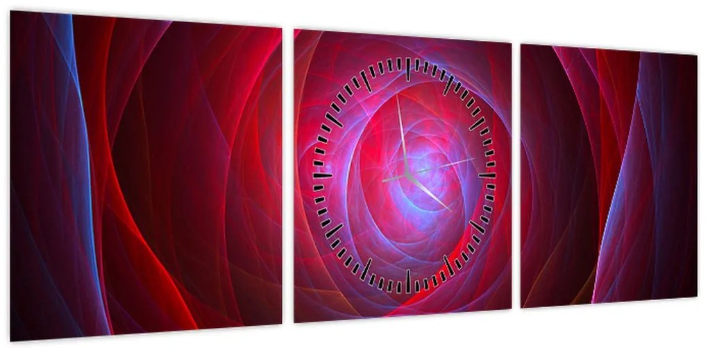 Abstrakcyjny obraz oczu (z zegarem) (90x30 cm)