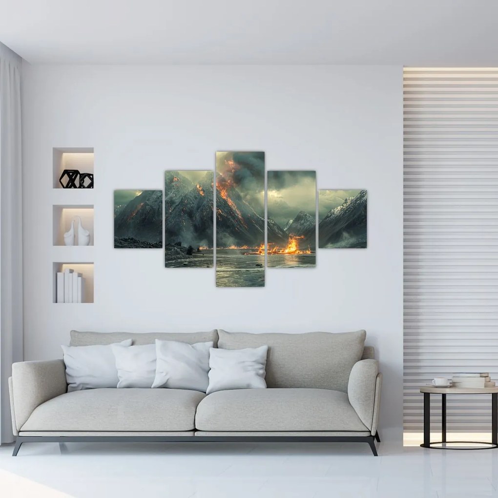 Obraz - Erupcja wulkanu (125x70 cm)