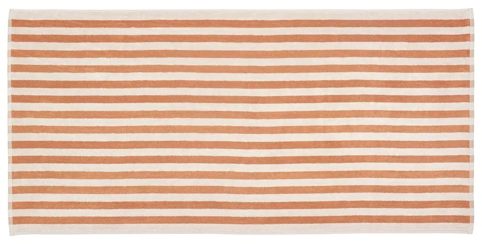 Pomarańczowo-beżowy ręcznik kąpielowy z bawełny organicznej frotte 70x140 cm Arto – Blomus