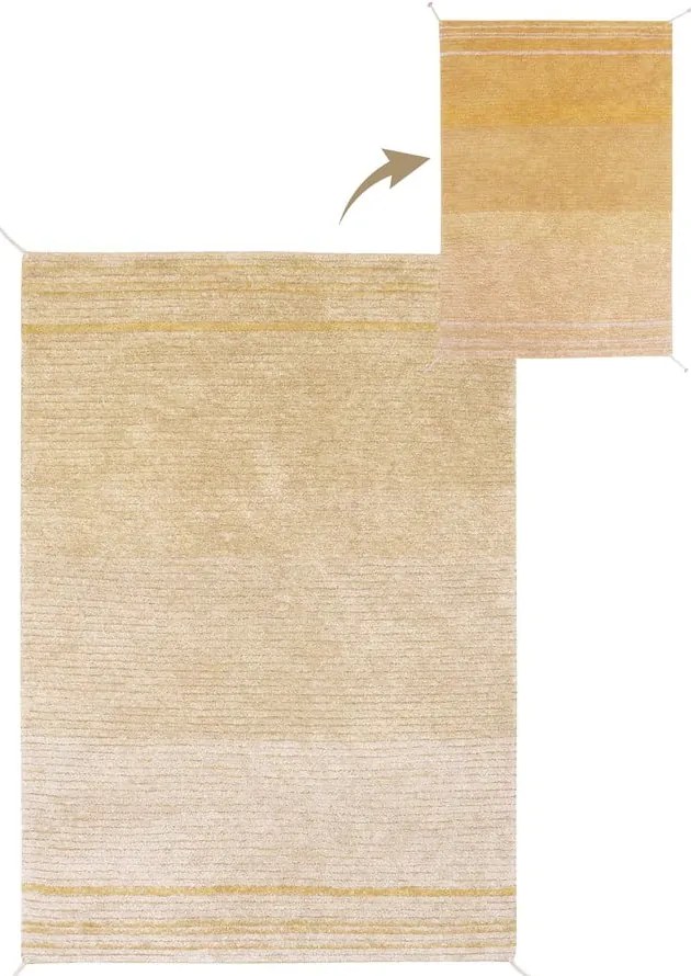 Bawełniany dywan w kolorze ochry 170x240 cm Twin Amber – Lorena Canals