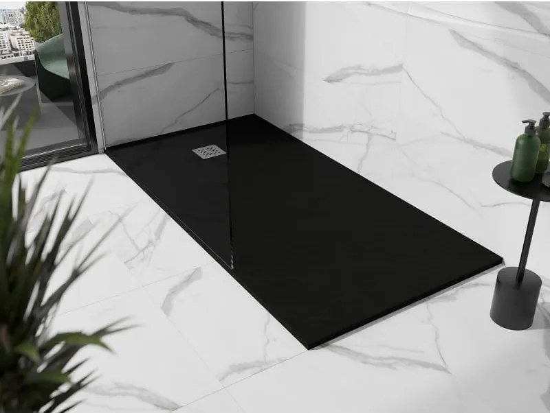 Mexen Stone+ brodzik kompozytowy prostokątny 200 x 90 cm, czarny - 44709020