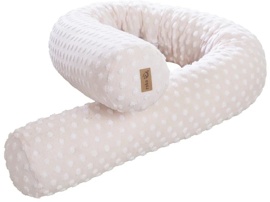 Beżowy ochraniacz do łóżeczka z mieszanki bawełny 170 cm Frosty Almond – Roba