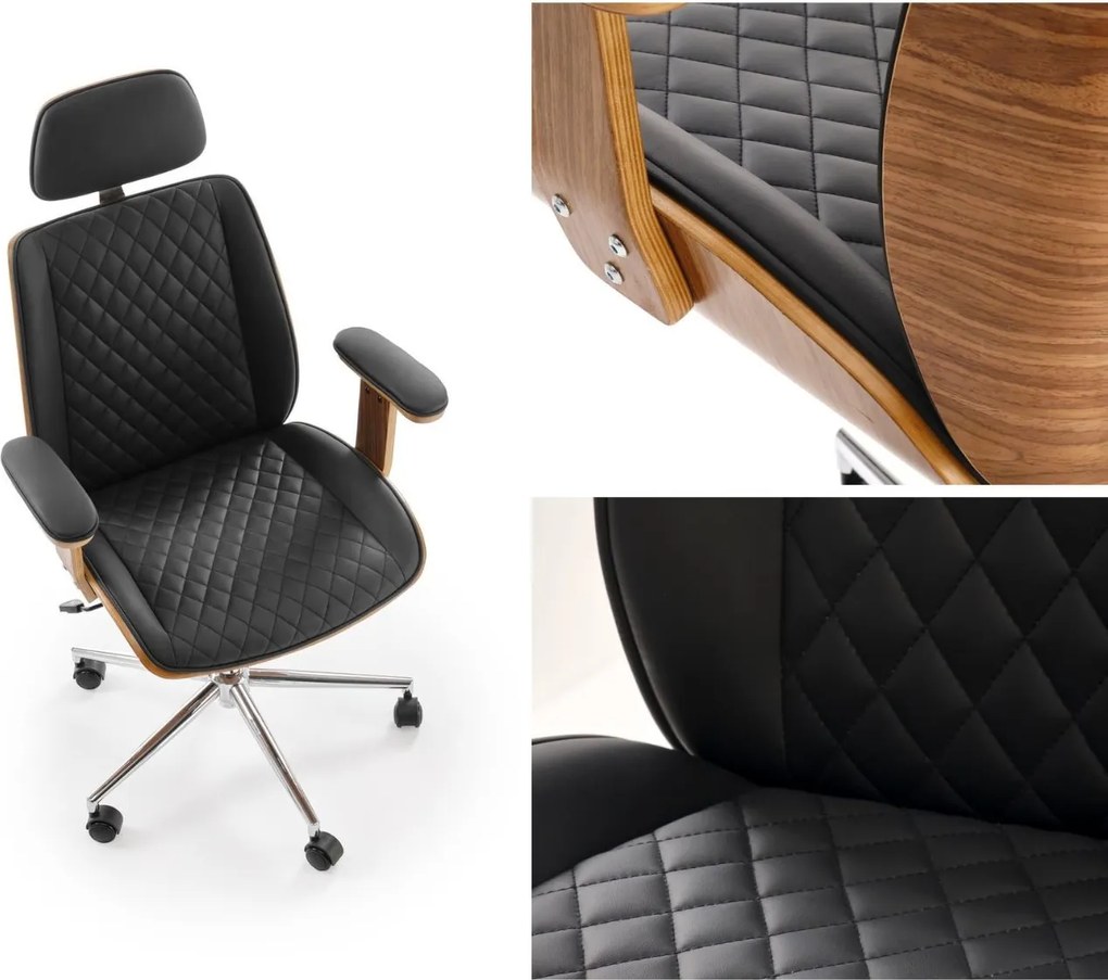 Fotel biurowy z oparciem ze sklejki Timber Halmar