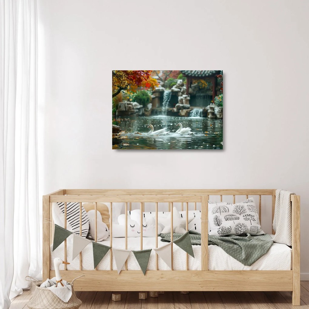 Obraz na szkle - Staw azjatycki (70x50 cm)