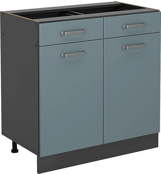 Szafka dolna do kuchni niebiesko-szary 80x46x81.6 r-line