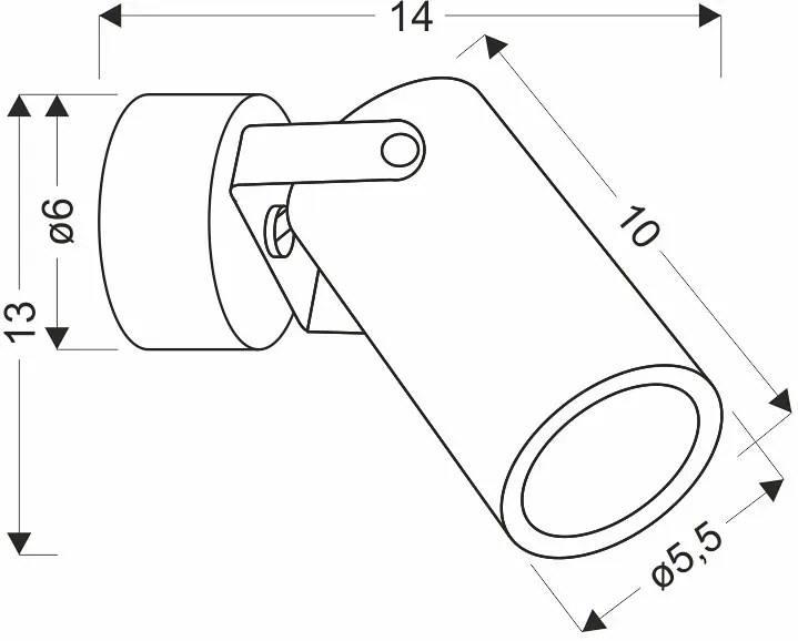 Czarny metalowy regulowany kinkiet - Z074 Z2-W26