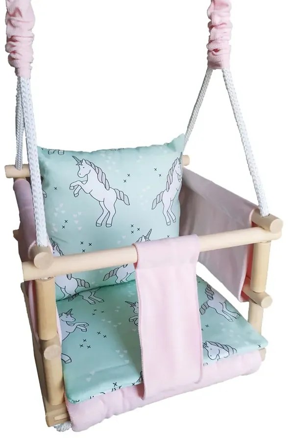 Welwetowa huśtawka dla dziewczynki 5 wzorów W4-S54