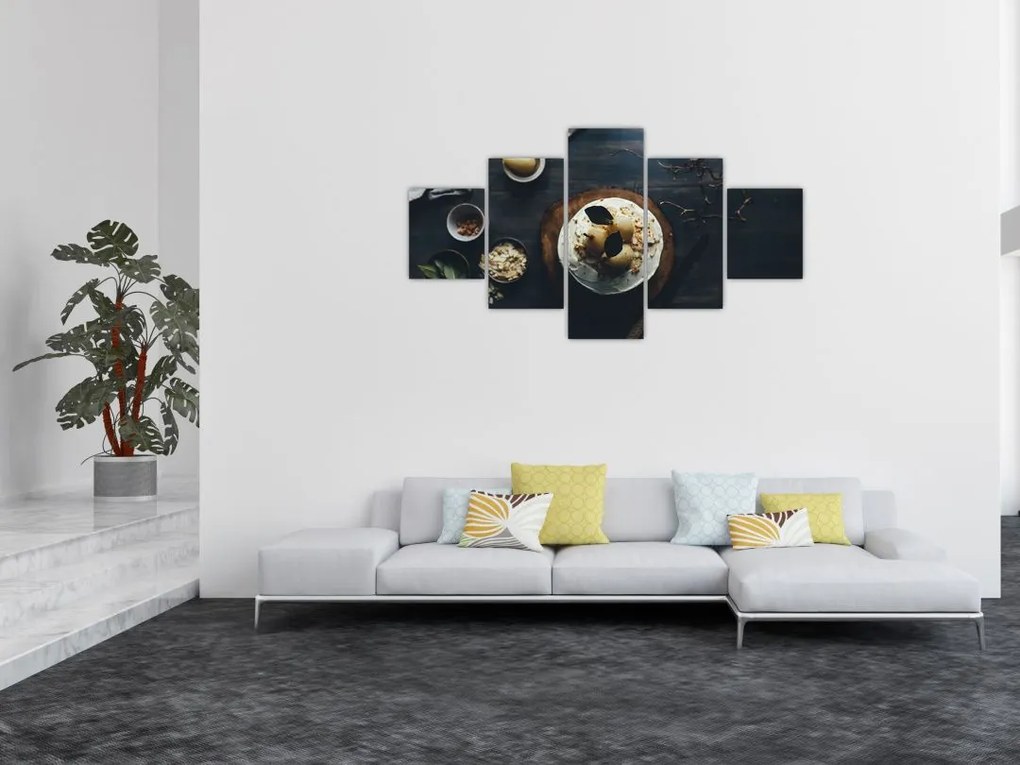 Obraz deseru na stole (125x70 cm)