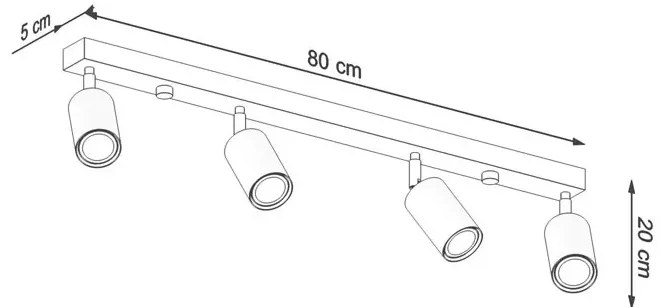 Drewniany plafon z ruchomymi kloszami - S469 P6-N79