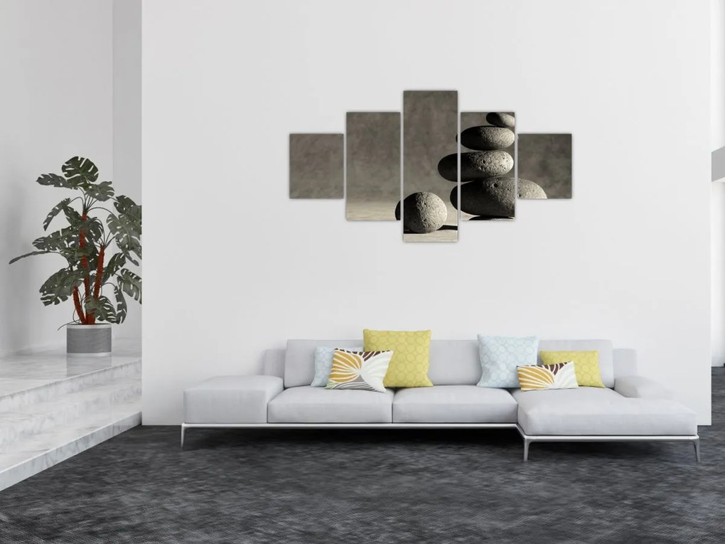 Obraz - Szare kamienie (125x70 cm)