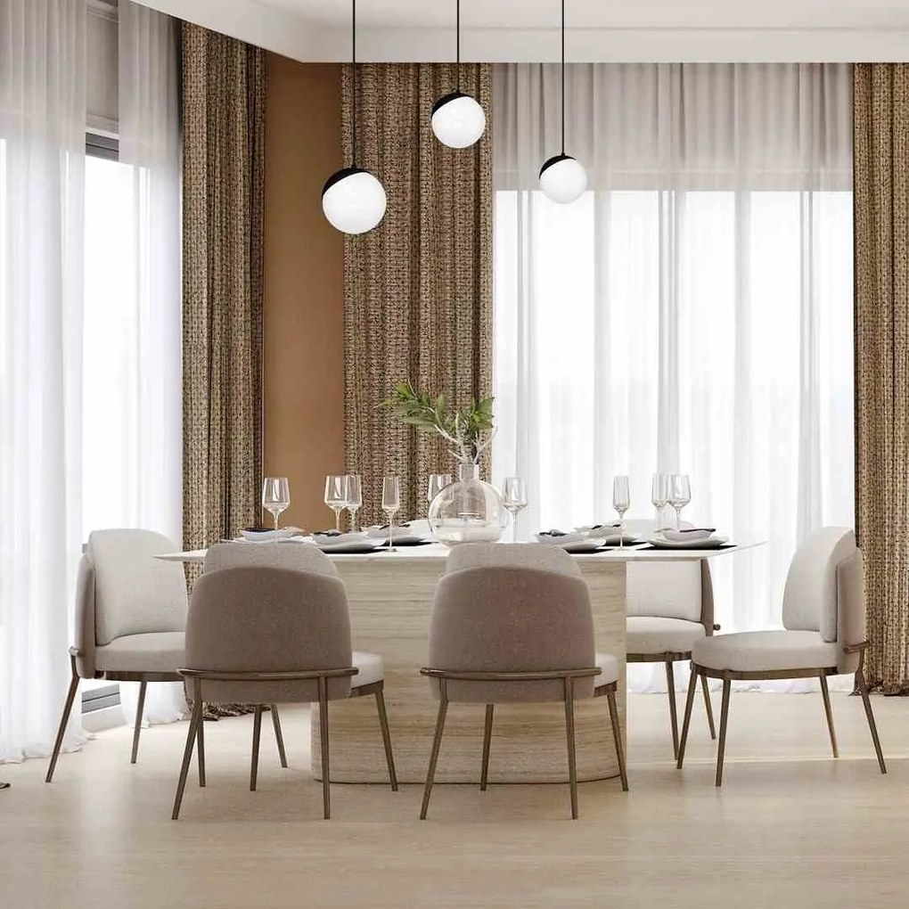 Lampa wisząca, potrójna, czarna, SFERA BLACK 3xE14