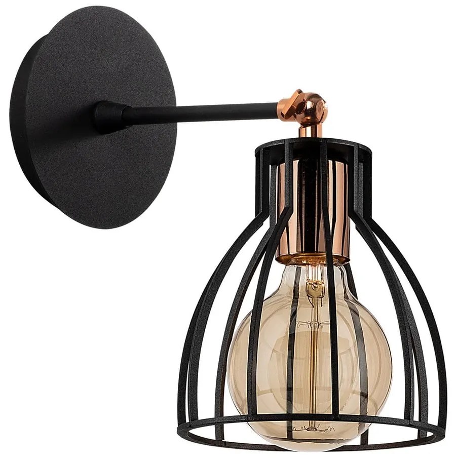 Kinkiet w czarno-brązowym kolorze ø 15 cm Kemah – Opviq lights