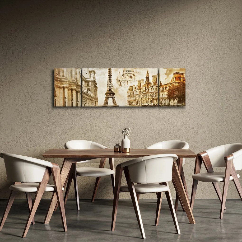 Obraz - Zabytki Paryża (170x50 cm)