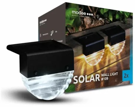 Modee LED + RGB Solarna lampa ścienna LED  ML-WS109, 2 szt.