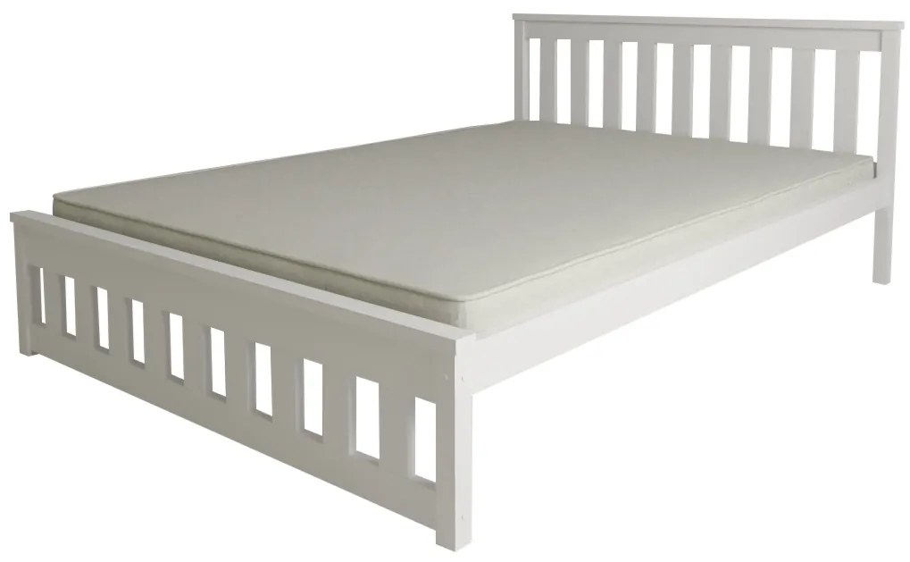 Łóżko MAICA 140 x 200 cm, białe Stelaż: Ze stelażem listwowym rolowanym, Materac: Materac Deluxe 10 cm
