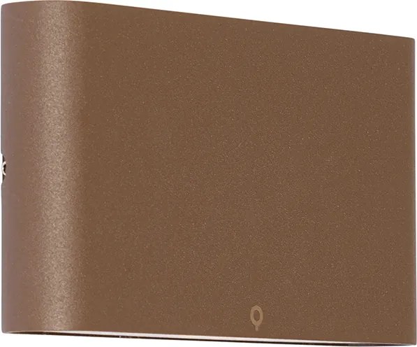 Nowoczesna lampa ścienna zewnętrzna rdzawo-brązowa 17,5 cm z LED IP65 - Batt