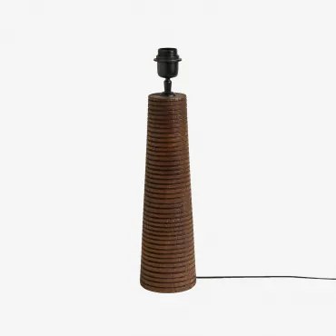 Podstawa Lampy Stołowej ↑40 Cm Z Drewna Mango Malva Ciemny Drewniany Uchwyt & ↑40 Cm - Sklum
