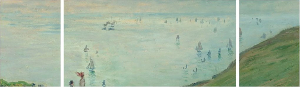 Obraz - Henri Fantin-Latour, Cliffs at Pourville, reprodukcje (170x50 cm)