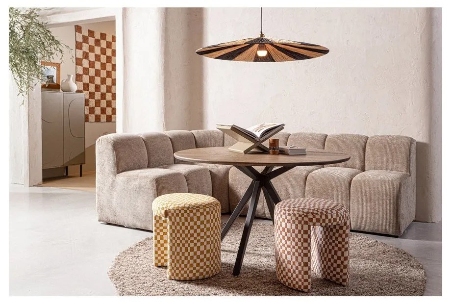 Pomarańczowy tapicerowany stołek Charlie – WOOOD