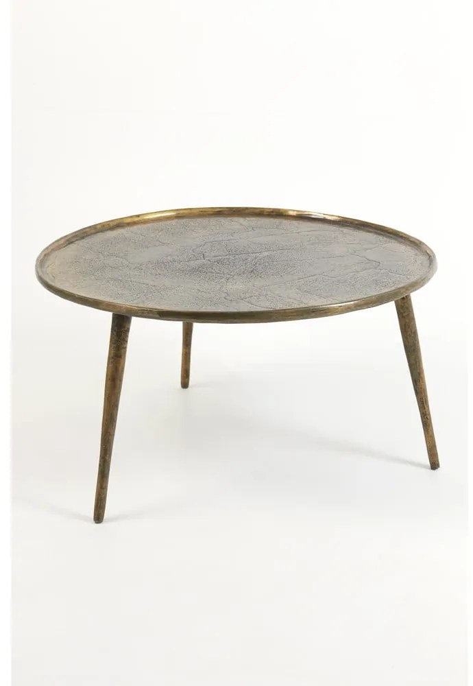 Metalowy okrągły stolik w kolorze brązu ø 67,5 cm Babina – Light &amp; Living