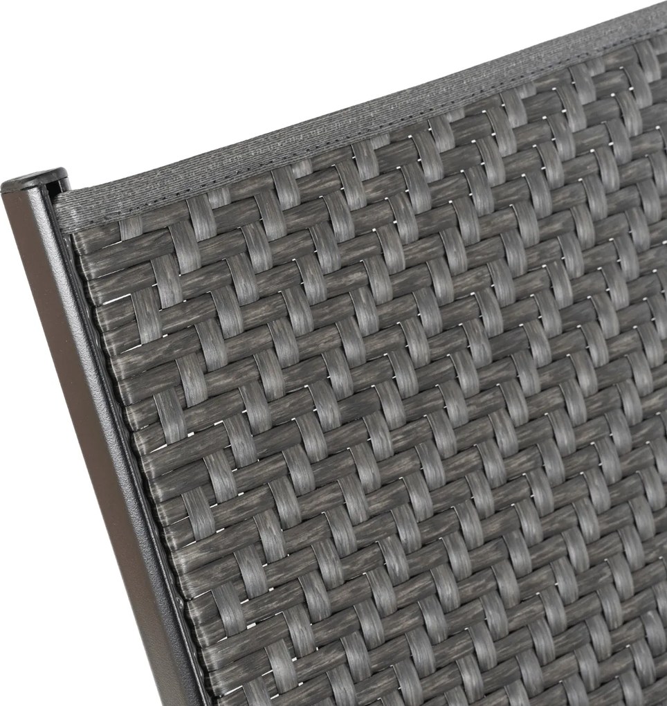 Leżak Ogrodowy ROULE Technorattan Czarny