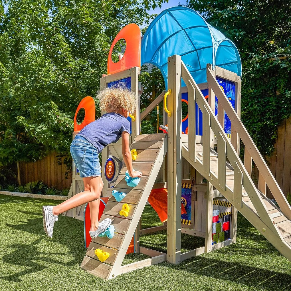 Plac zabaw do ogrodu NERF BATTLE FORT 4,45x1,84 m