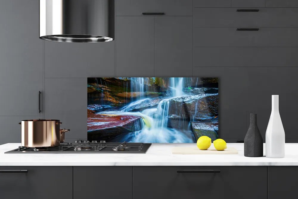 Panel Szklany Kaskada nad Górskim Potokiem