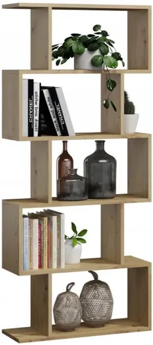 Regał stojący na książki dąb artisan - Karli 4X