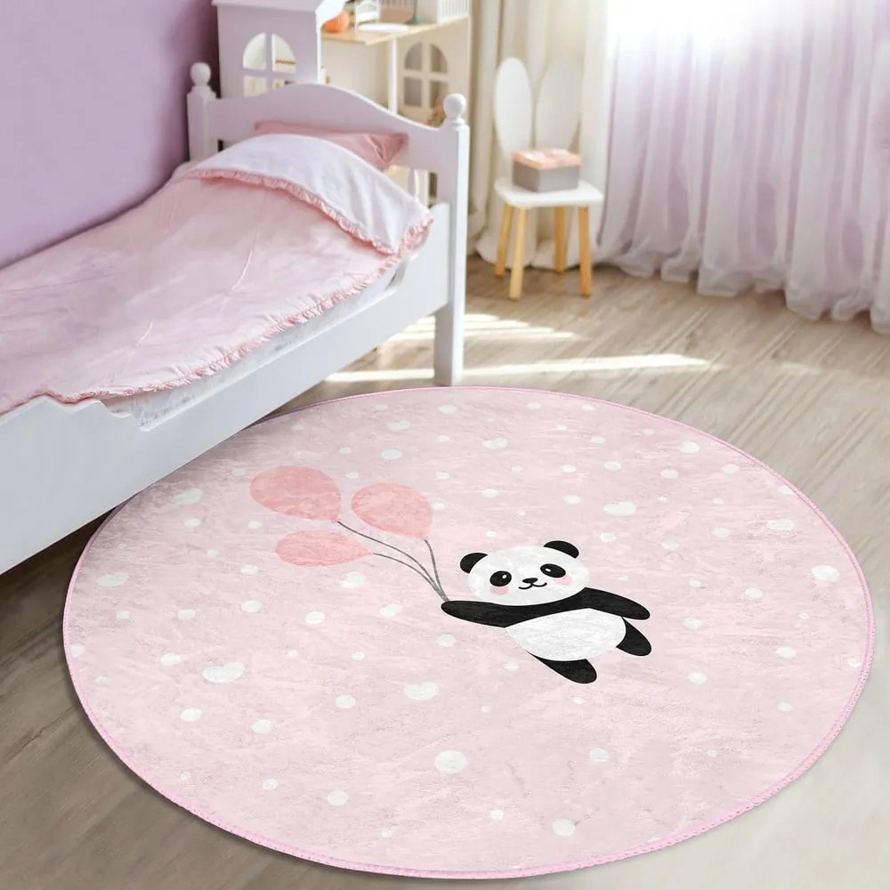 Różowy dywan dziecięcy ø 120 cm Comfort – Mila Home