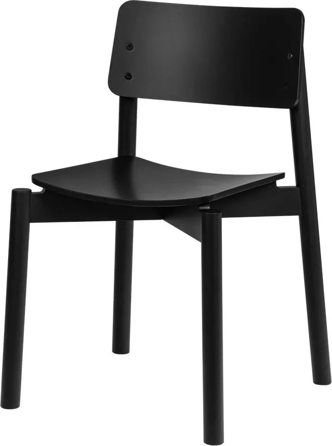 Czarne krzesło sztaplowane Wem – noo.ma