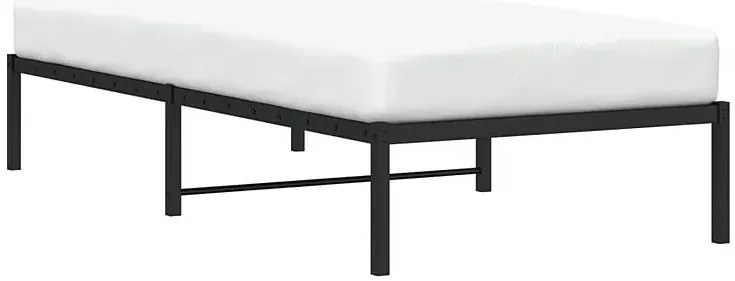 Czarne metalowe łóżko pojedyncze 100x200 cm - Tresto