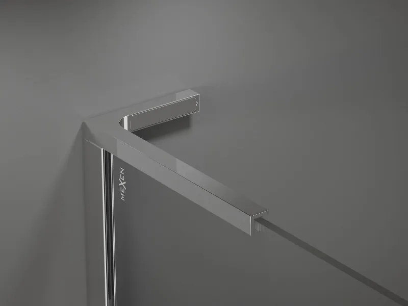 Mexen Kioto+ L ścianka prysznicowa z półką Walk-in 50 x 200 cm, transparent, chrom - 800-050-123-01-00