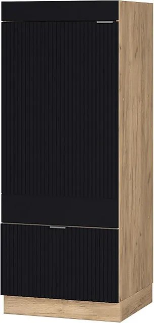 Szafka do mikrofalówki czarne paski 60x58.1x153.6 fame-line