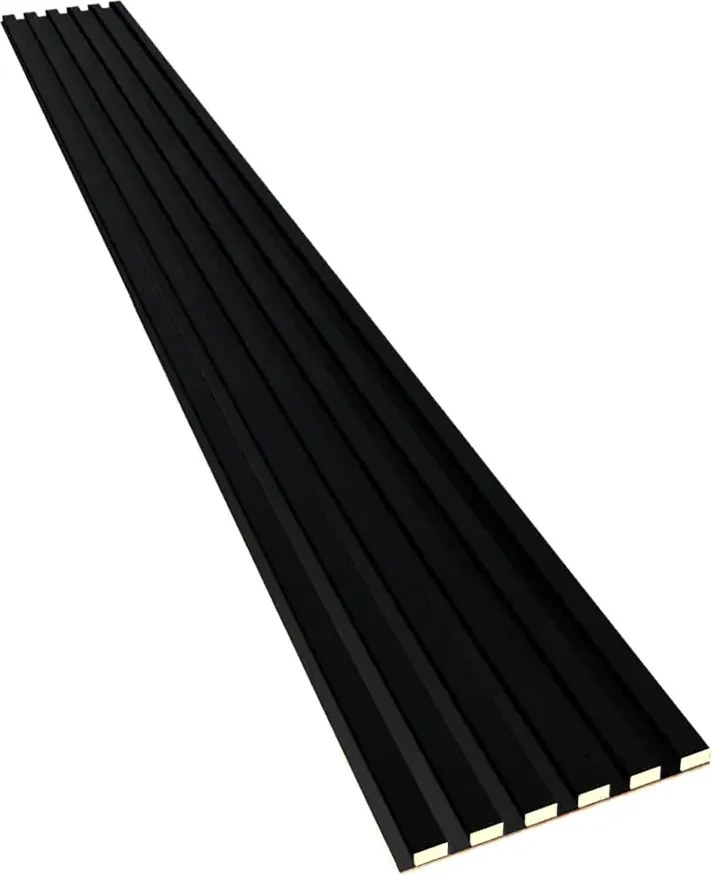 Akustyczne panele lamelowe 2 szt. czarny mat E5-B03
