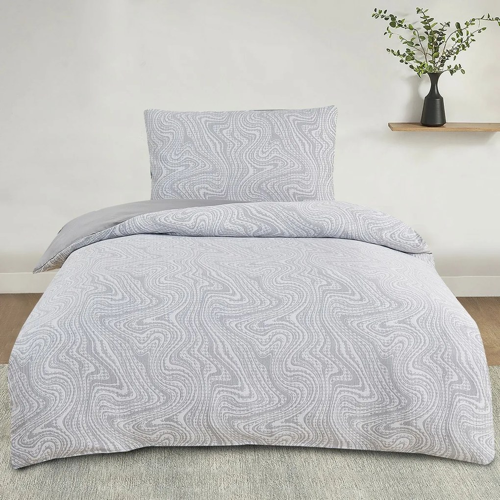 Pościel żakardowa Colorado szary, 140 x 200 cm, 70 x 90 cm