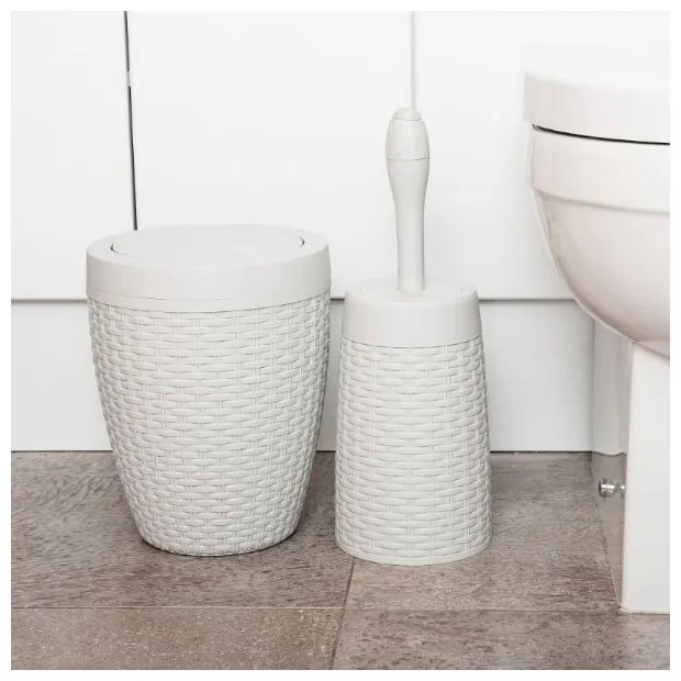Kremowy kosz łazienkowy Addis Rattan Bath Bin Calico, 5 l