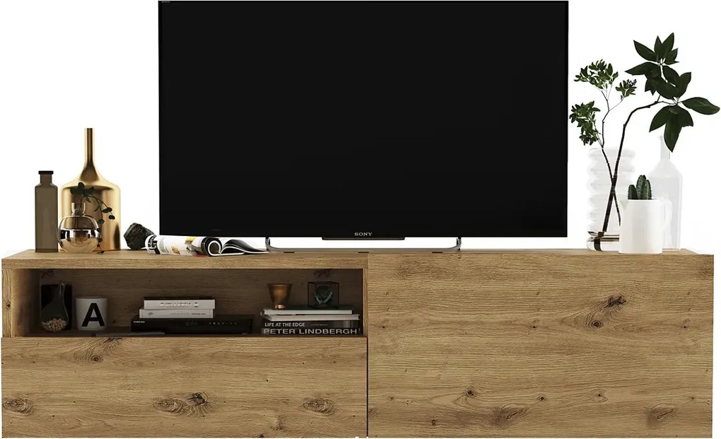 Ścienna szafka rtv z szufladą dąb artisan N4-A58