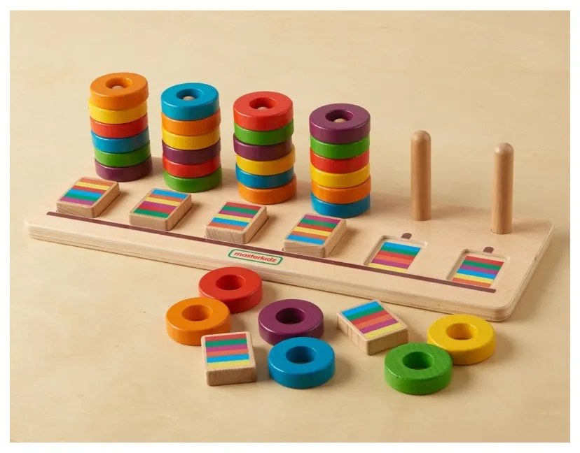 Masterkidz układanka nauka liczenia i kolorów sorter montessori