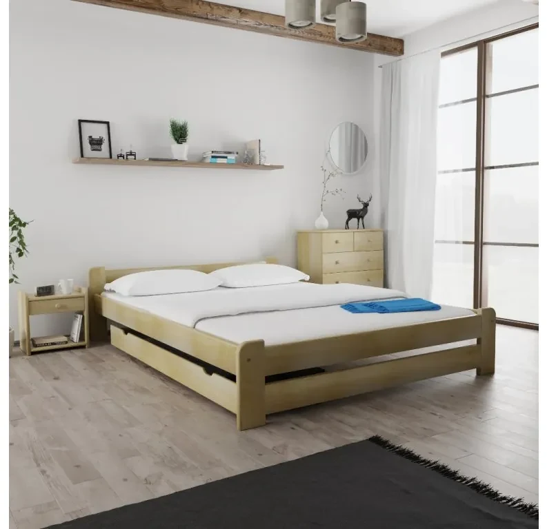 Łóżko Emily 160 x 200 cm, sosna Stelaż: Bez stelaża, Materac: Materac Deluxe 10 cm