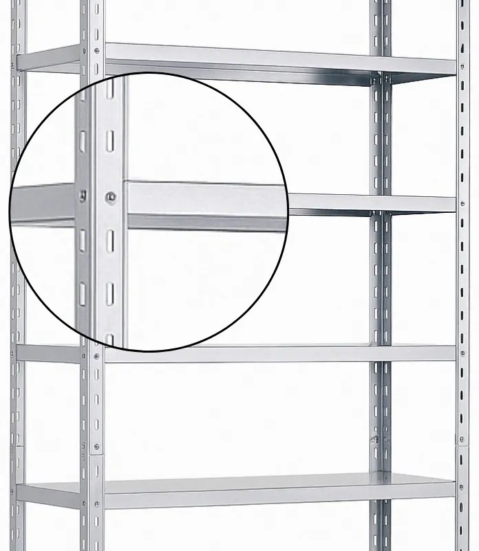 Regał z plastikowymi pojemnikami BASIC, 1730 x 850 x 300 mm, 63x pojemnik typu A + 10x pojemnik typu B