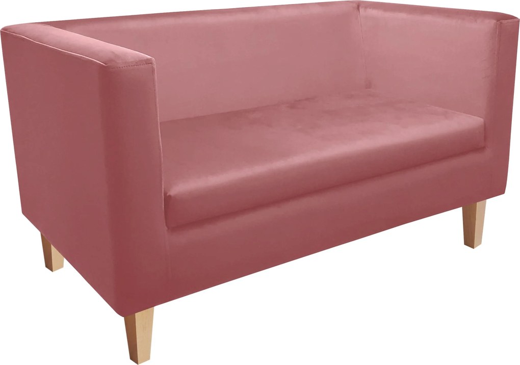 Sofa Monaco : Kolor nogi - Drewno, Kolor tkaniny - VELVET - MG58, Typ tkaniny - Velvet, Wysokość nogi - 15 cm