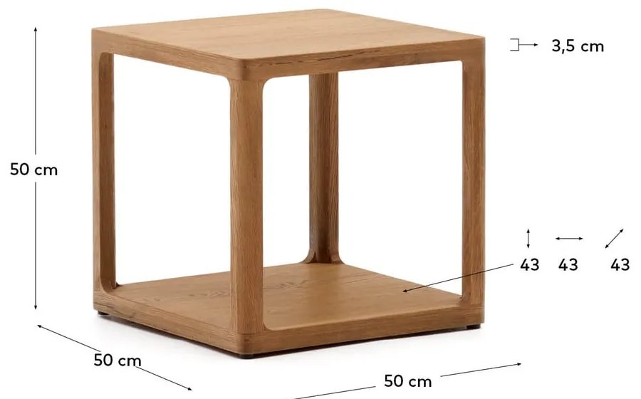 Stolik w dekorze dębu 50x50 cm Maymai – Kave Home