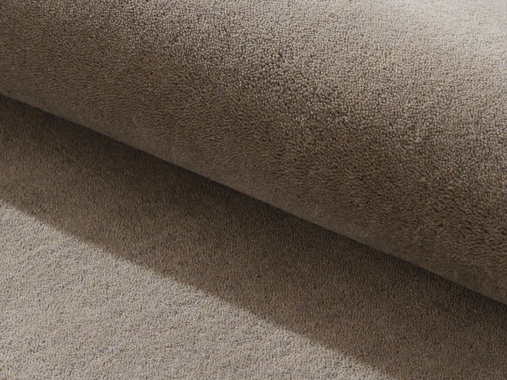 Okrągły dywan 100% wełna tkany ręcznie - śr. 200 cm - Taupe - 1800g/m² - SELINA