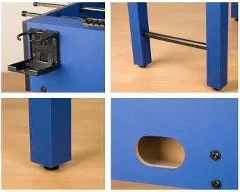 Stół piłkarski GamesPlanet® Glasgow 121x101x79 cm, niebieski