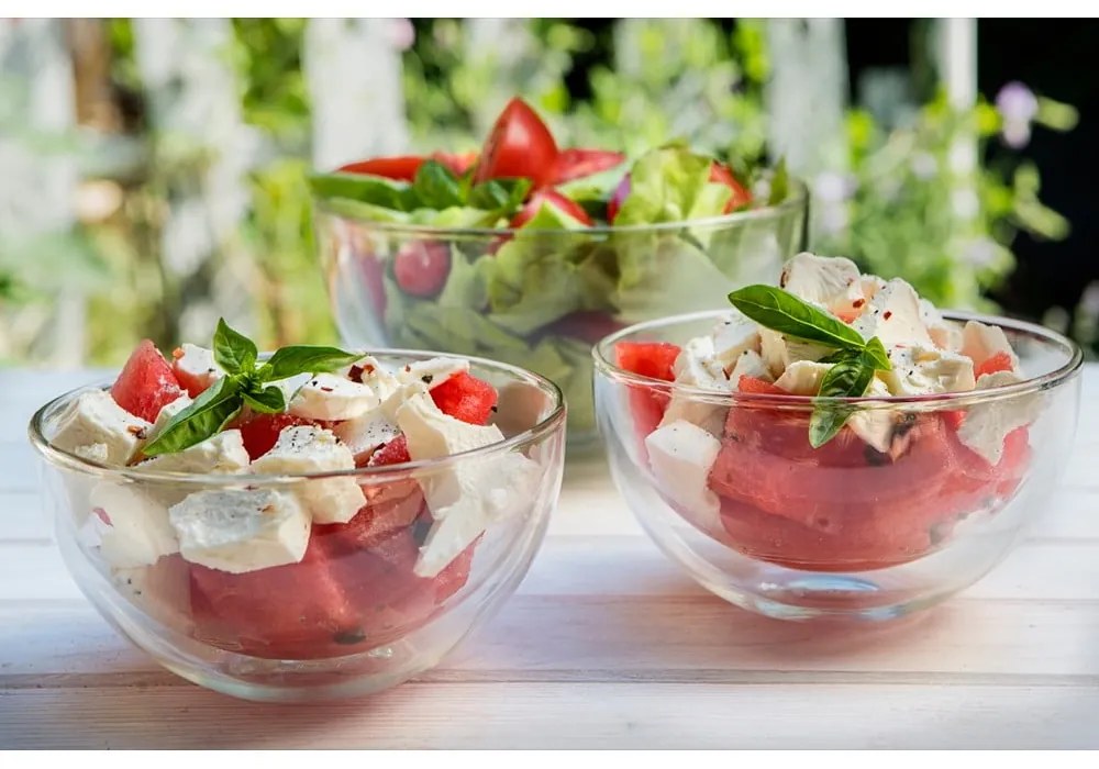 Szklana misa do serwowania z podwójną ścianką Vialli Design Double, 500 ml