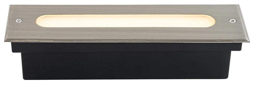 Zewnetrzna Nowoczesny klosz do zabudowy stalowy 30 cm z LED IP65 - Eline Nowoczesny Oswietlenie zewnetrzne