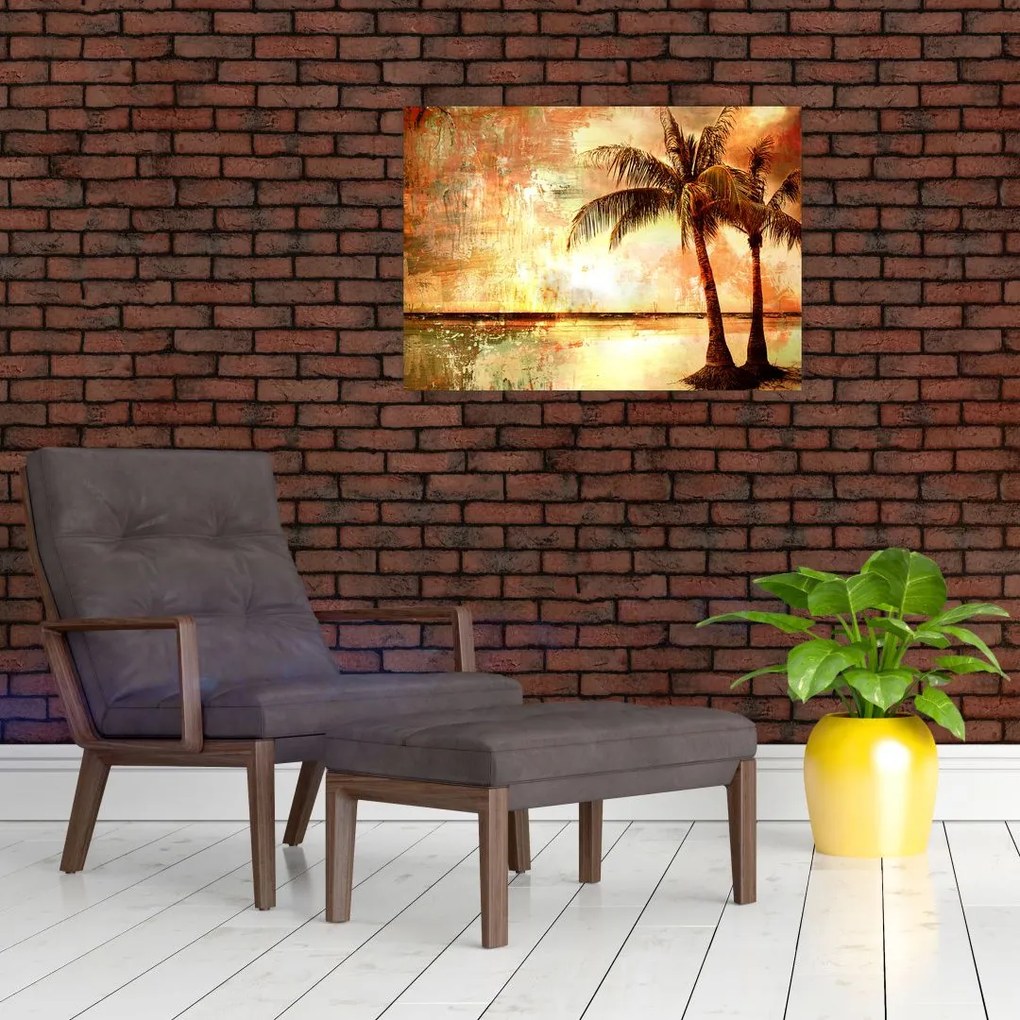 Obraz - Palmy na plaży (70x50 cm)