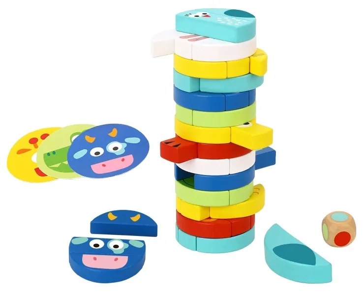 Tooky toy gra zręcznościowa klocki zwierzęta certyfikat fsc