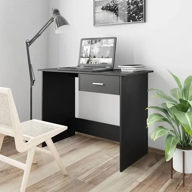 Czarne minimalistyczne biurko o szerokości 100 cm - Mirden